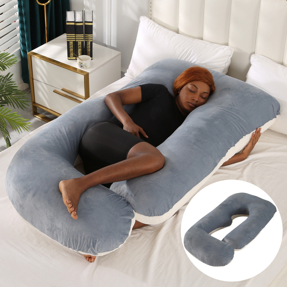U-Shaped Full Body Pillow with Removable Cover