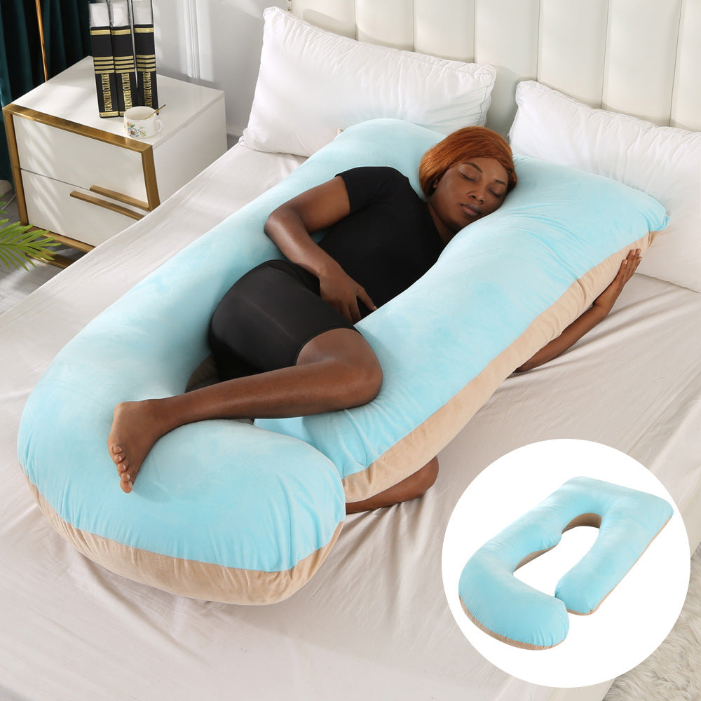 U-Shaped Full Body Pillow with Removable Cover
