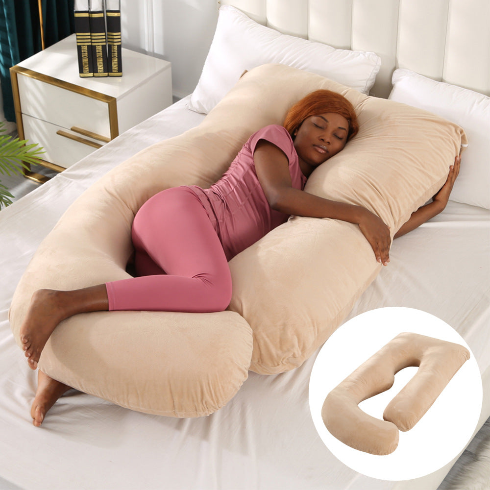U-Shaped Full Body Pillow with Removable Cover