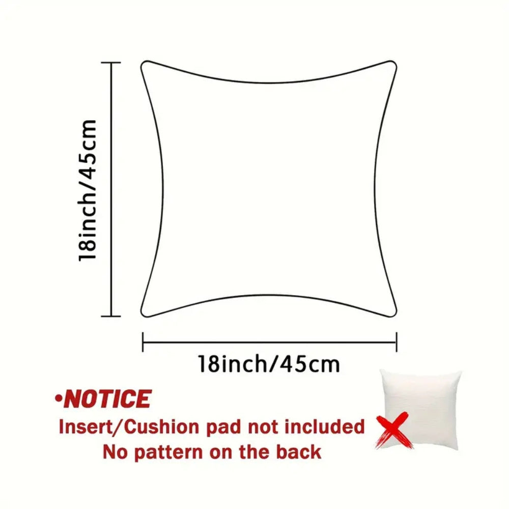 Golden Velvet Christmas Cushion Covers, 18 Inch with Zipper | Festive Gold Velvet Cushion Covers | Cushion Covers