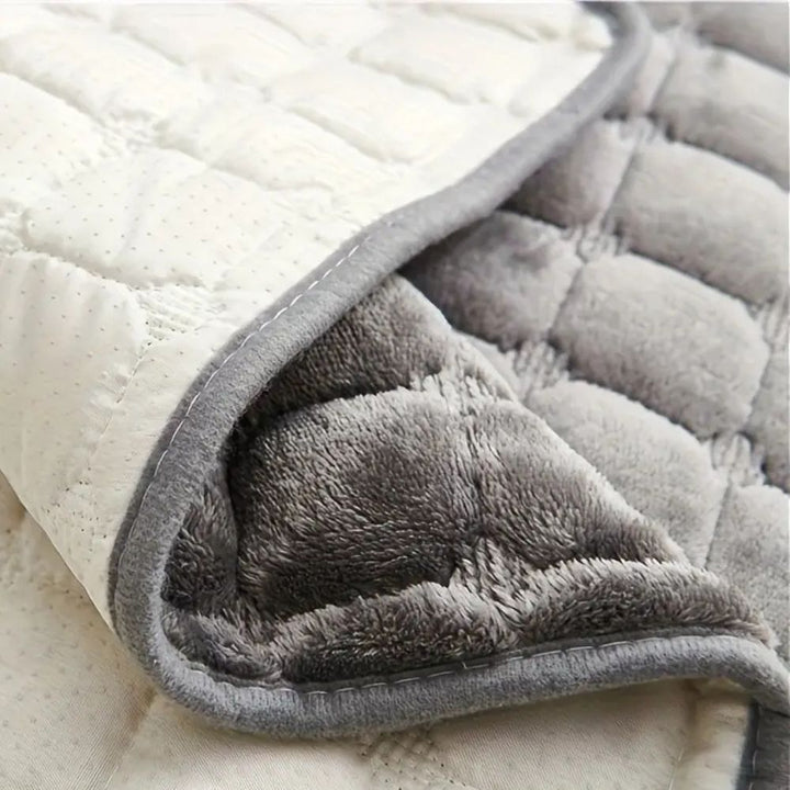 Quilted Velvet Grid Recliner Cover for Single Recliners and Lounge Chairs | Quilted Grid Velvet Comfort | Recliner Covers