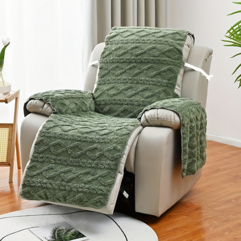 Quilted Diamond Pattern Recliner Slipcover for Single-Seat Sofas | Quilted Diamond Recliner Cover | Recliner Covers