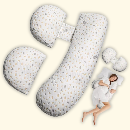 U-Shaped Full Body Pregnancy Pillow with Removable Washable Cover | U-Shaped Support From Bump to Toes | Maternity Pillows
