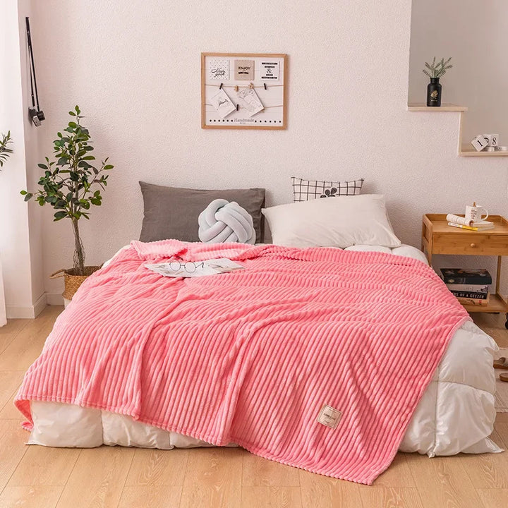 Thick Flannel Autumn Blanket in Six Colours and Five Sizes for Chilly Nights | Thick Flannel for Chilly Autumn Nights | Throw Blankets