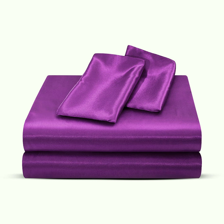 Luxury Satin Sheet Set with Deep Pockets in Four Sizes | Silky Satin Bedding With Deep Fit | Bedding Sets