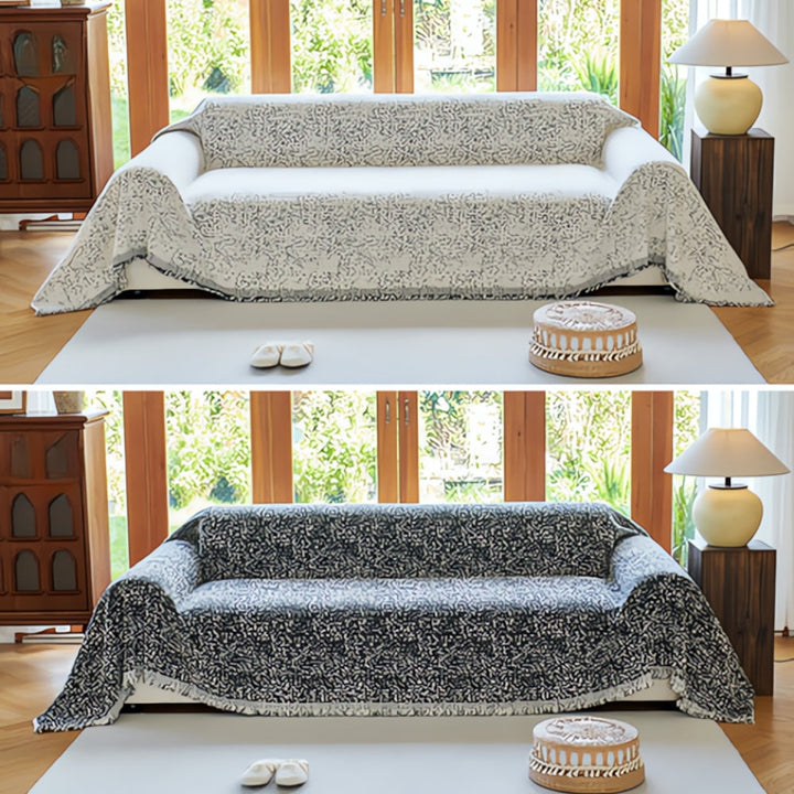 Reversible Nordic Speckle Sofa Cover, One-Piece Design for All Sofas | Reversible Nordic Speckle Style | Sofa Covers