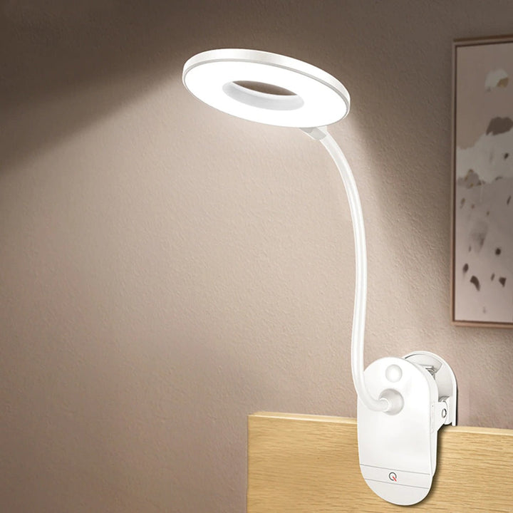 Rechargeable Wireless Clip-On Lamp for Bedside, Desk and Bed Frame | Clip-On Light With 3 Brightness Levels | Night Lights