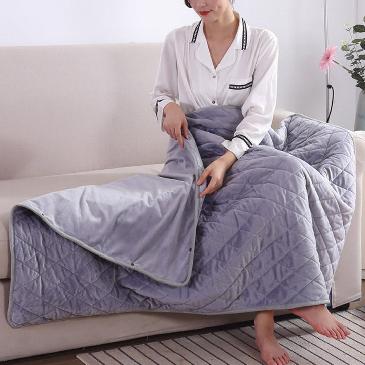 Portable USB Heated Blanket with Three Heating Elements and Power Bank Pocket | Even Heat with Three Elements | Heated Blankets