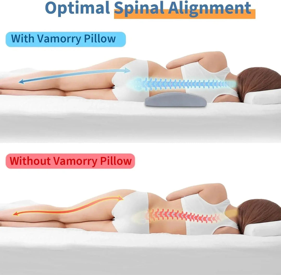 Ergonomic Contoured Lumbar Support Pillow for Daily Comfort | Daily Posture-Friendly Seat Comfort | Lumbar Pillows