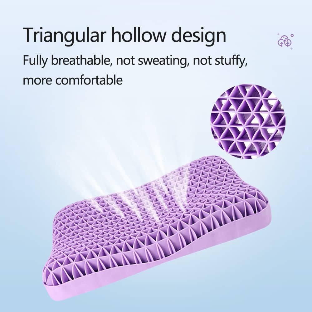 Zero-Pressure Latex Cervical Pillow with TPE Breathable Air Layer | Breathable Latex Neck Support | Bed Pillows