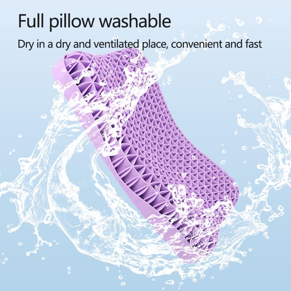 Zero-Pressure Latex Cervical Pillow with TPE Breathable Air Layer | Breathable Latex Neck Support | Bed Pillows