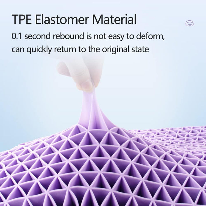 Zero-Pressure Latex Cervical Pillow with TPE Breathable Air Layer | Breathable Latex Neck Support | Bed Pillows