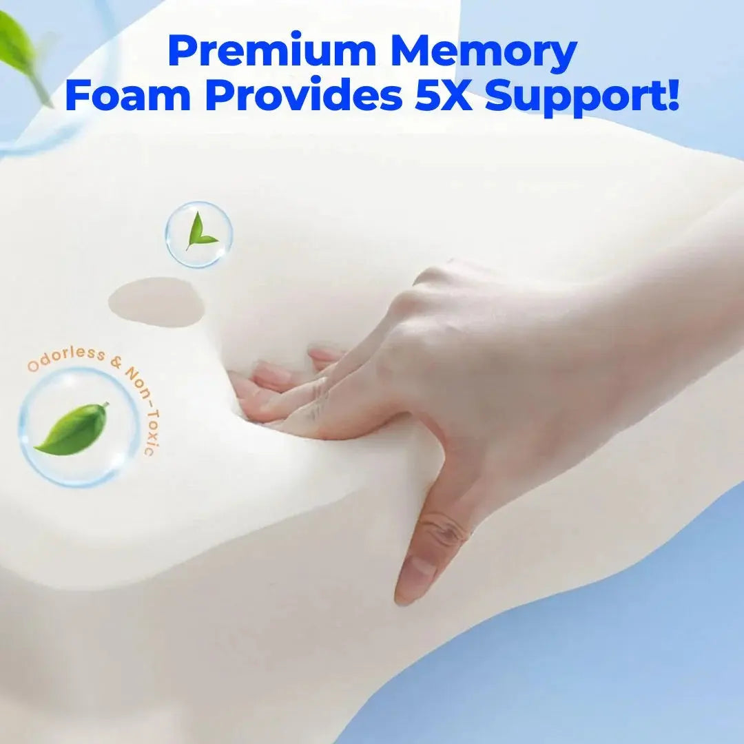 Contour Pillow 2.0 with Enhanced Height and Memory Foam Core | Taller, Balanced Support | Bed Pillows