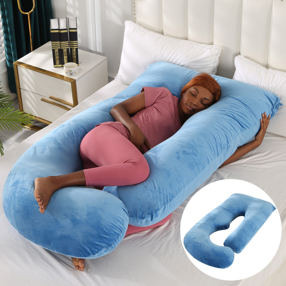 U-Shaped Full Body Pillow with Removable Cover