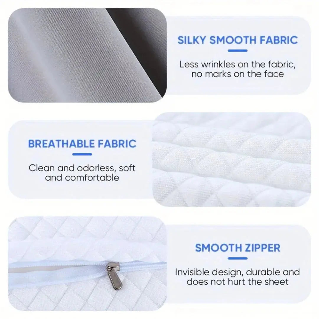 High Loft Memory Foam Contour Pillow with Breathable Cooling Cover | Extra Height for Steady Alignment | Bed Pillows