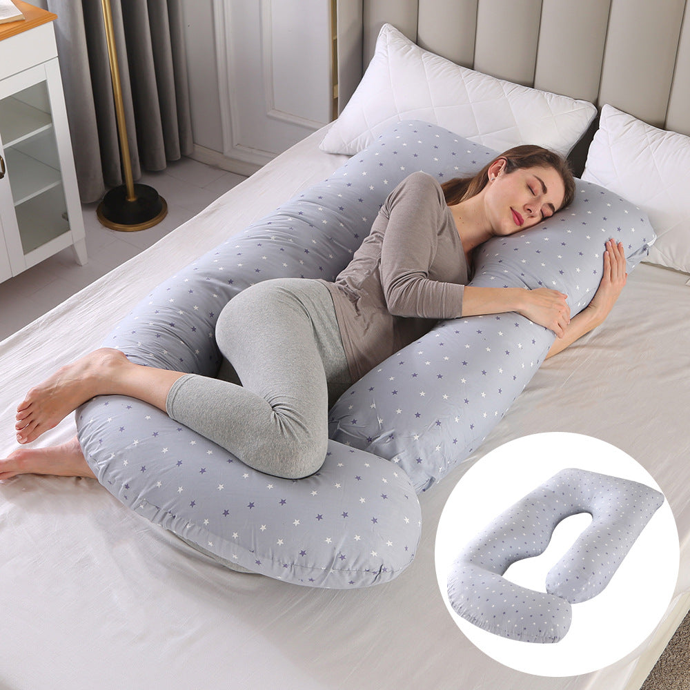 U-Shaped Full Body Pillow with Removable Cover