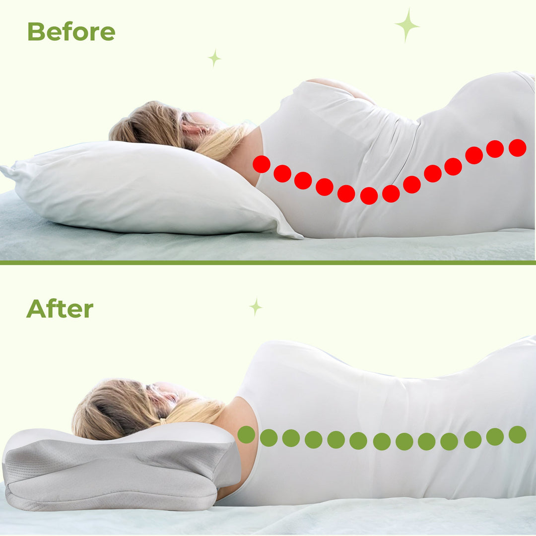 Butterfly Memory Foam Neck Pillow 2.0 with Upgraded Design | Upgraded Butterfly Neck Support | Bed Pillows
