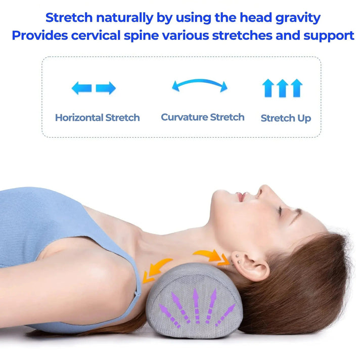 Memory Foam Neck Roll Pillow with Contoured Design | Targeted Neck Support | Neck Pillows