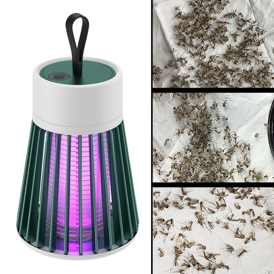 USB Rechargeable 365nm UV Mosquito Zapper Lamp for Indoor and Outdoor Use | Chemical-Free Zapper for Any Space | Insect Traps