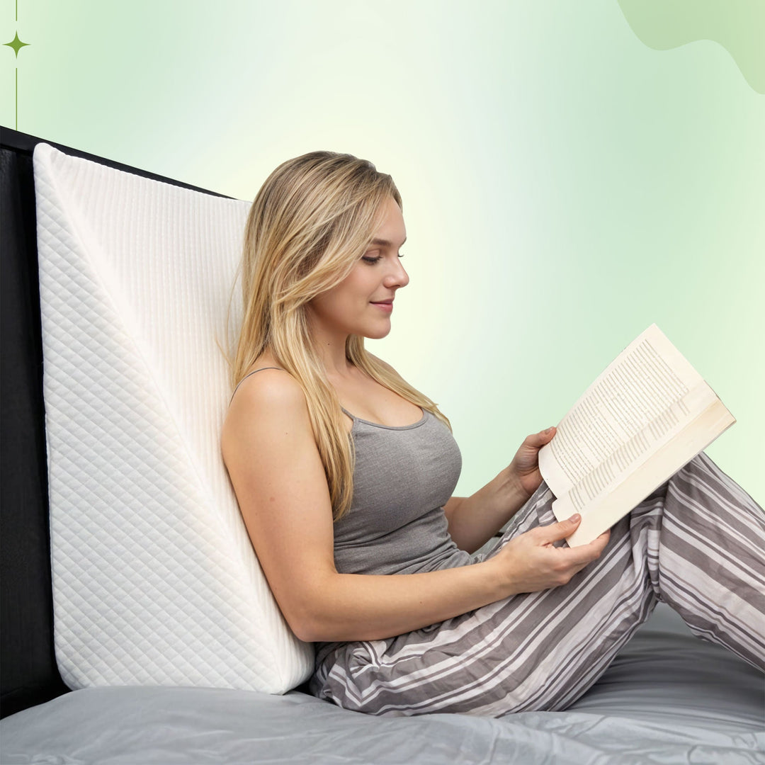Back Wedge Pillow for Sitting Up, Neck, Lower Back and Knees | Versatile Support for Bed or Sofa | Wedge Pillows