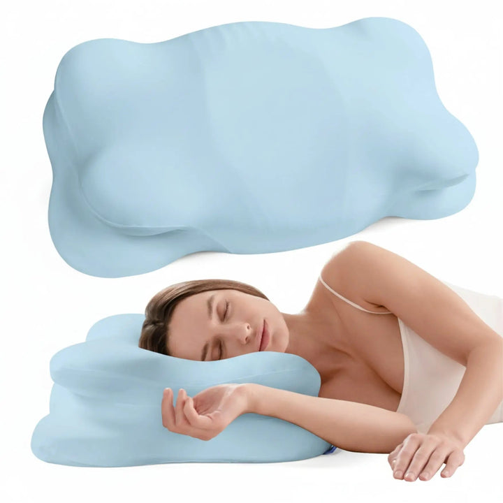 Cloud Alignment Pillow with Adjustable Fill and Dual Height Design | Adjustable Height for Your Sleep Style | Bed Pillows