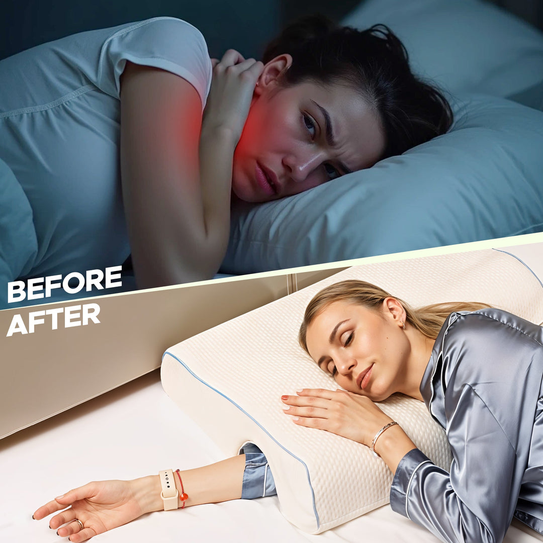 Memory Foam Cuddle Pillow for Side Sleepers and Couples | Cuddle-Friendly Support for Two | Bed Pillows