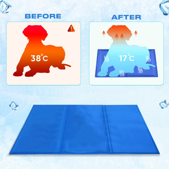 Self-Cooling Gel Pet Mat for Dogs and Cats in Four Sizes | No-Power Cooling Mat for Pets | Pet Cooling Mats