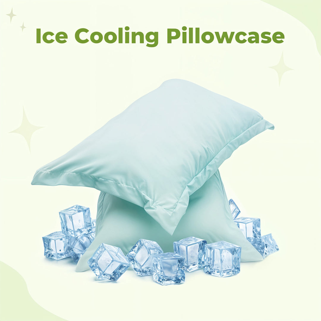 Cooling Pillow and Breathable Cooling Pillowcase Set in Four Colours | Cool Pillow and Case Bundle | Cooling Pillows