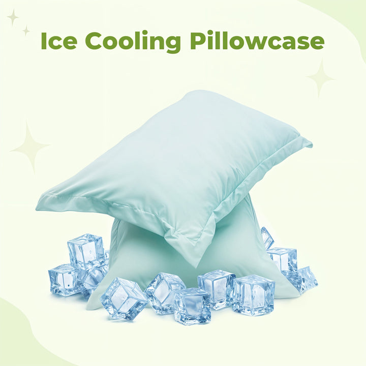 Cooling Pillow and Breathable Cooling Pillowcase Set in Four Colours | Cool Pillow and Case Bundle | Cooling Pillows