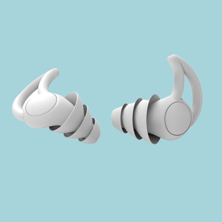 Reusable Silicone Sleep Earplugs with 25dB Noise Reduction and Case | Soft Silicone Plugs for Quieter Sleep | Earplugs