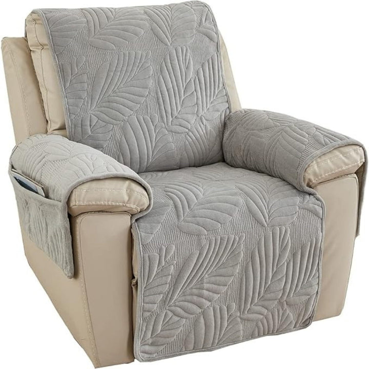 Leaf Pattern Non Slip Recliner Chair Cover, Universal 24 x 88.5 Inch | Leaf Pattern Recliner Cover, Non Slip | Recliner Covers