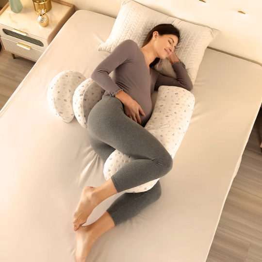 U-Shaped Full Body Pregnancy Pillow with Removable Washable Cover | U-Shaped Support From Bump to Toes | Maternity Pillows