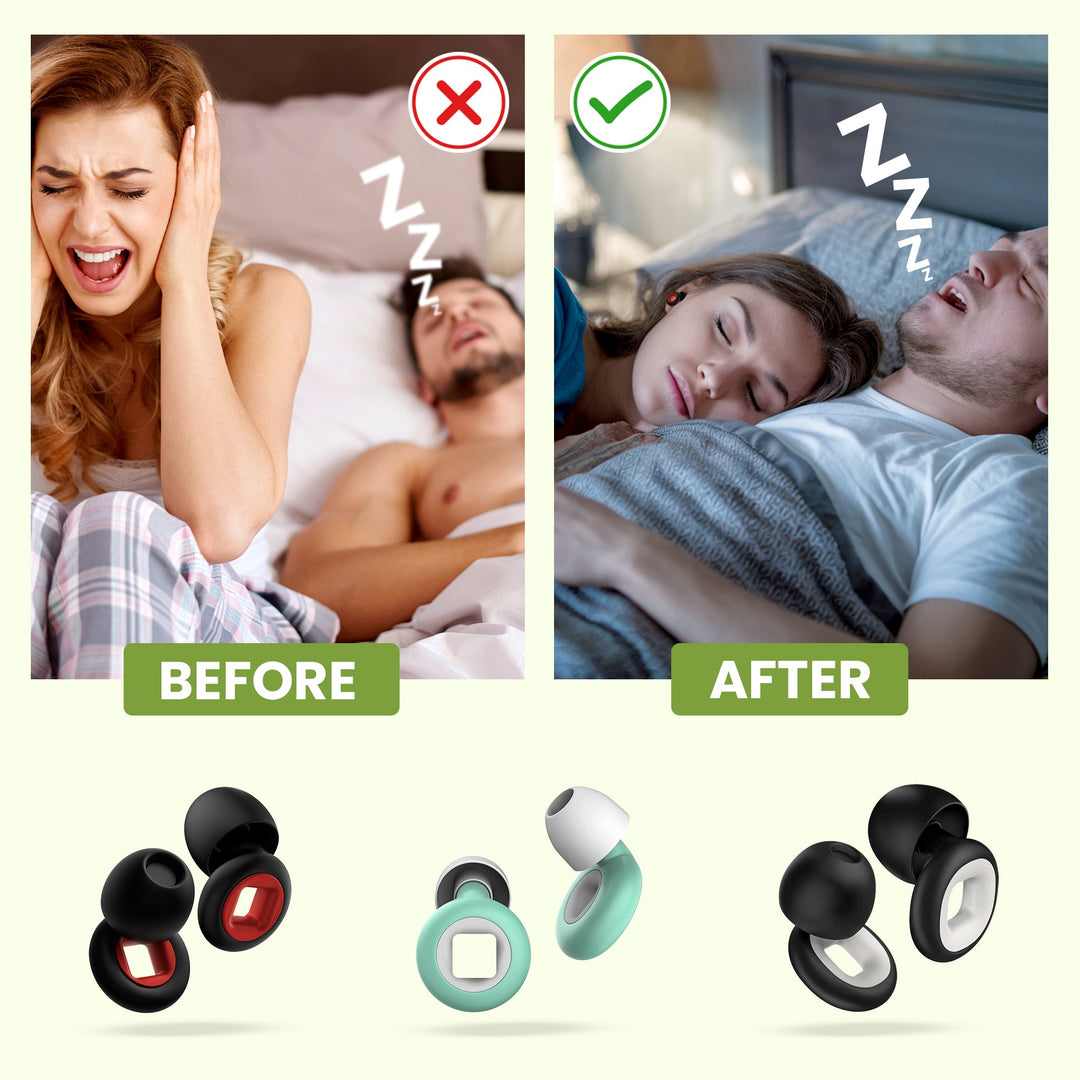 Noise Snoring Cancellation Plugs in Two-Tone Colours | Quiet Nights, Easy Wear | Sleep Earplugs