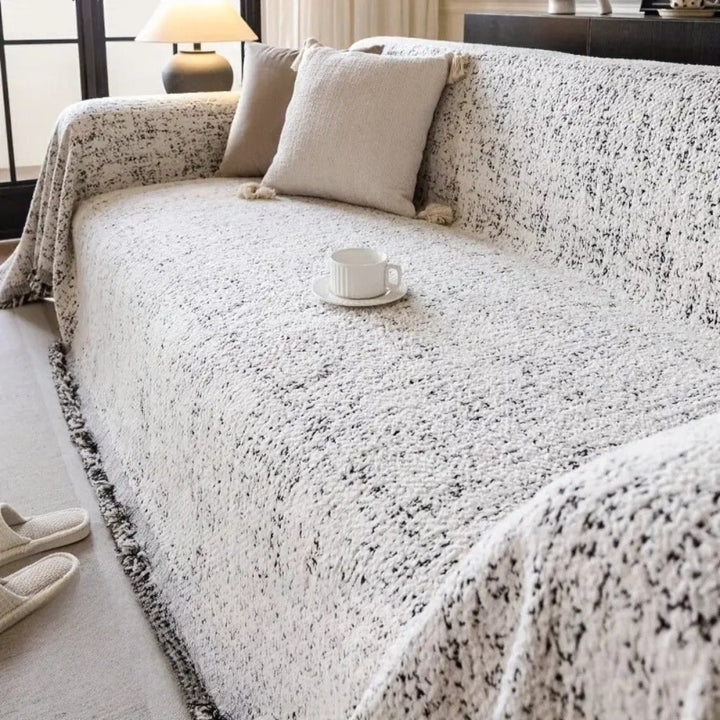Reversible Nordic Speckle Sofa Cover, One-Piece Design for All Sofas | Reversible Nordic Speckle Style | Sofa Covers
