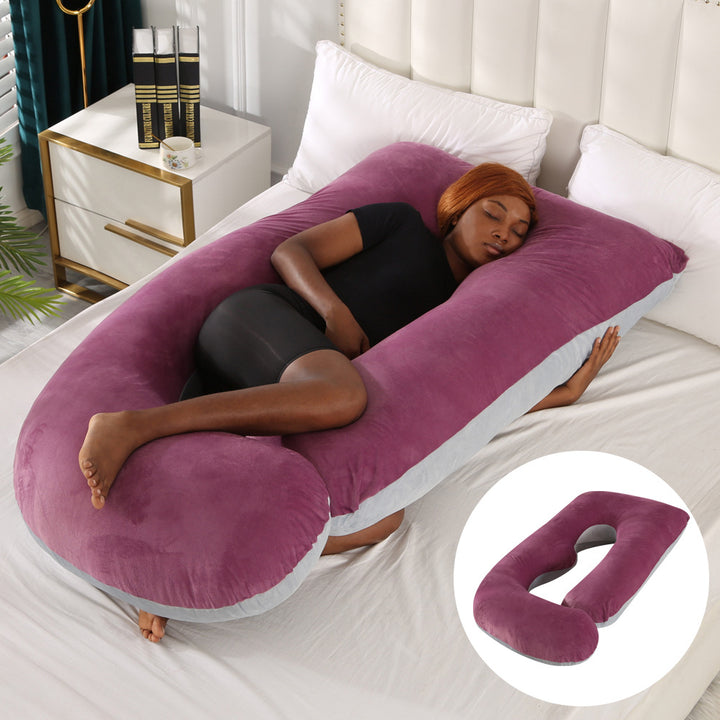 U-Shaped Full Body Pillow with Removable Cover