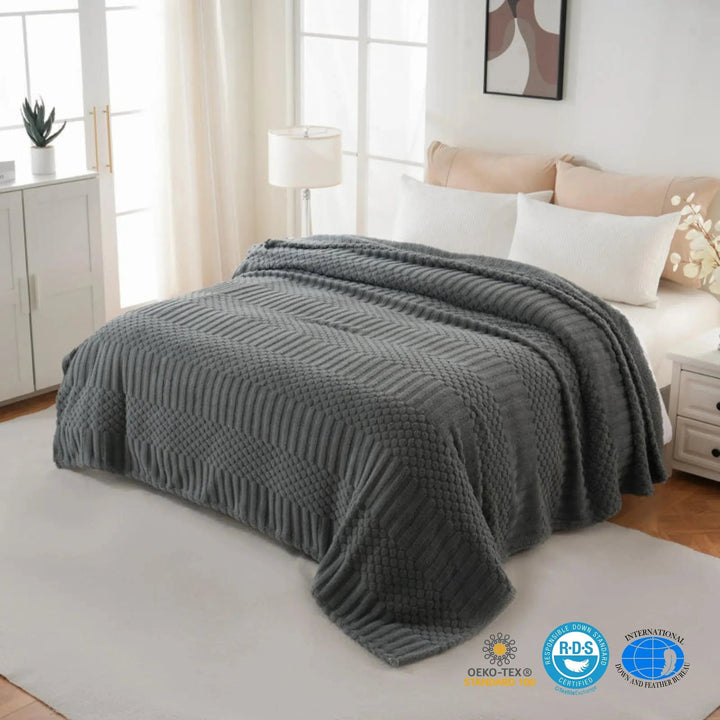 Soft Fleece Throw Blanket for Sofa, Couch and Bed | Plush Warmth for Every Room | Throw Blankets