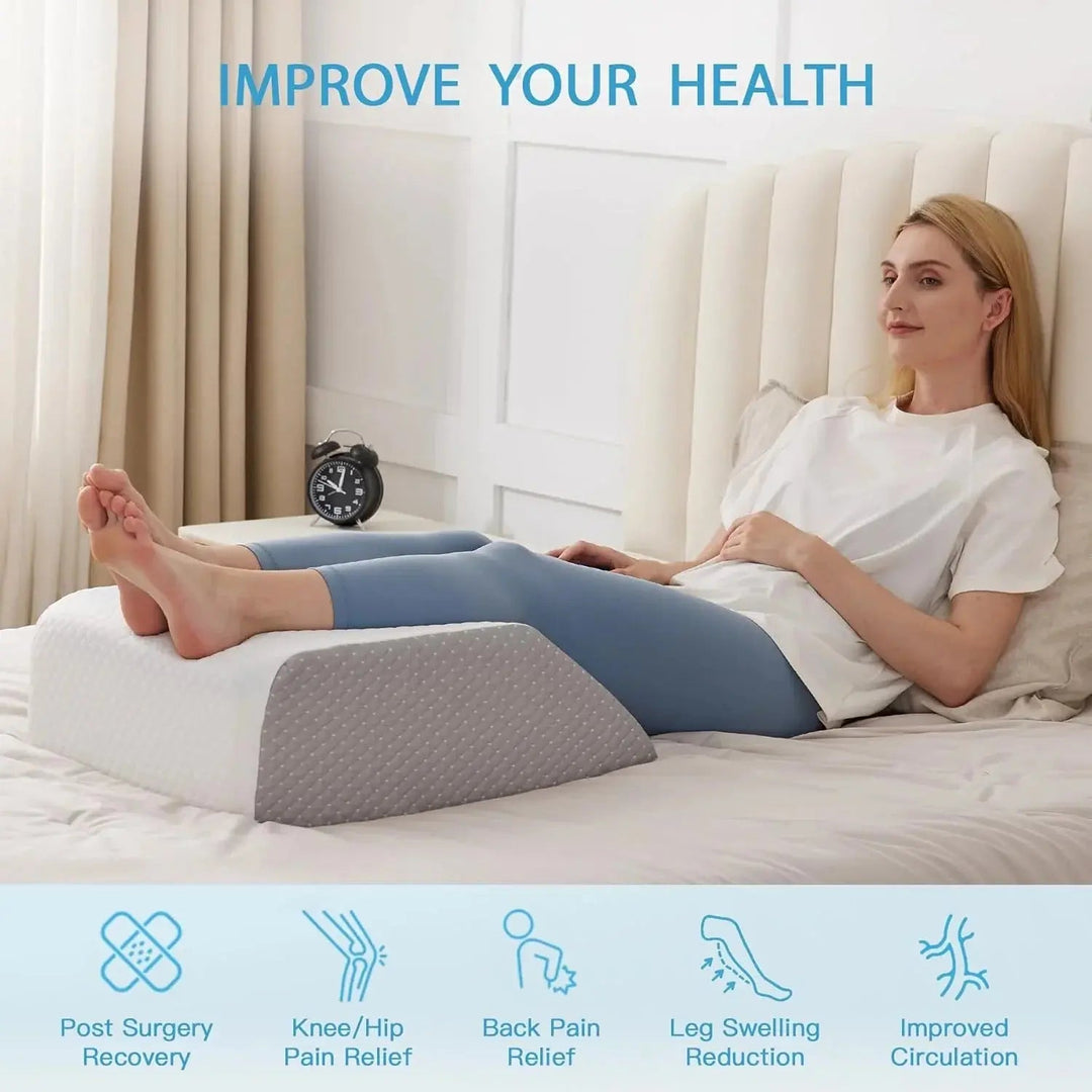 Memory Foam Elevation Wedge Pillow for Sleeping and Reading | Steady Incline for Sleep and Reading | Wedge Pillows
