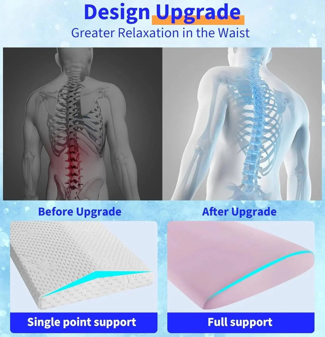 Ergonomic Contoured Lumbar Support Pillow for Daily Comfort | Daily Posture-Friendly Seat Comfort | Lumbar Pillows