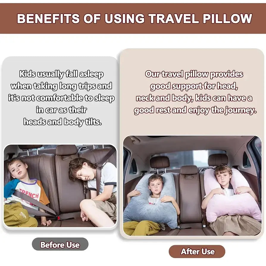 Memory Foam Compact Travel Pillow for Car and Road Trips | Road Trip Neck Comfort | Travel Pillows
