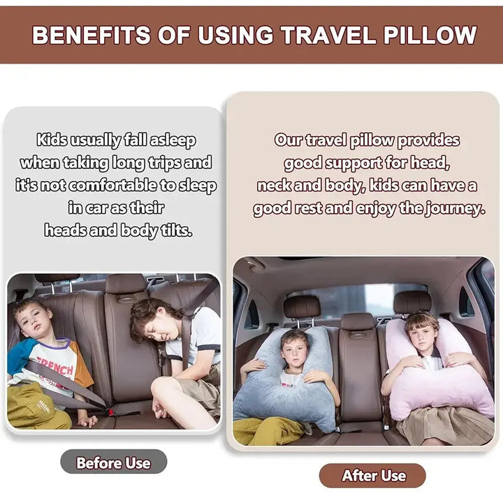 Memory Foam Compact Travel Pillow for Car and Road Trips | Road Trip Neck Comfort | Travel Pillows