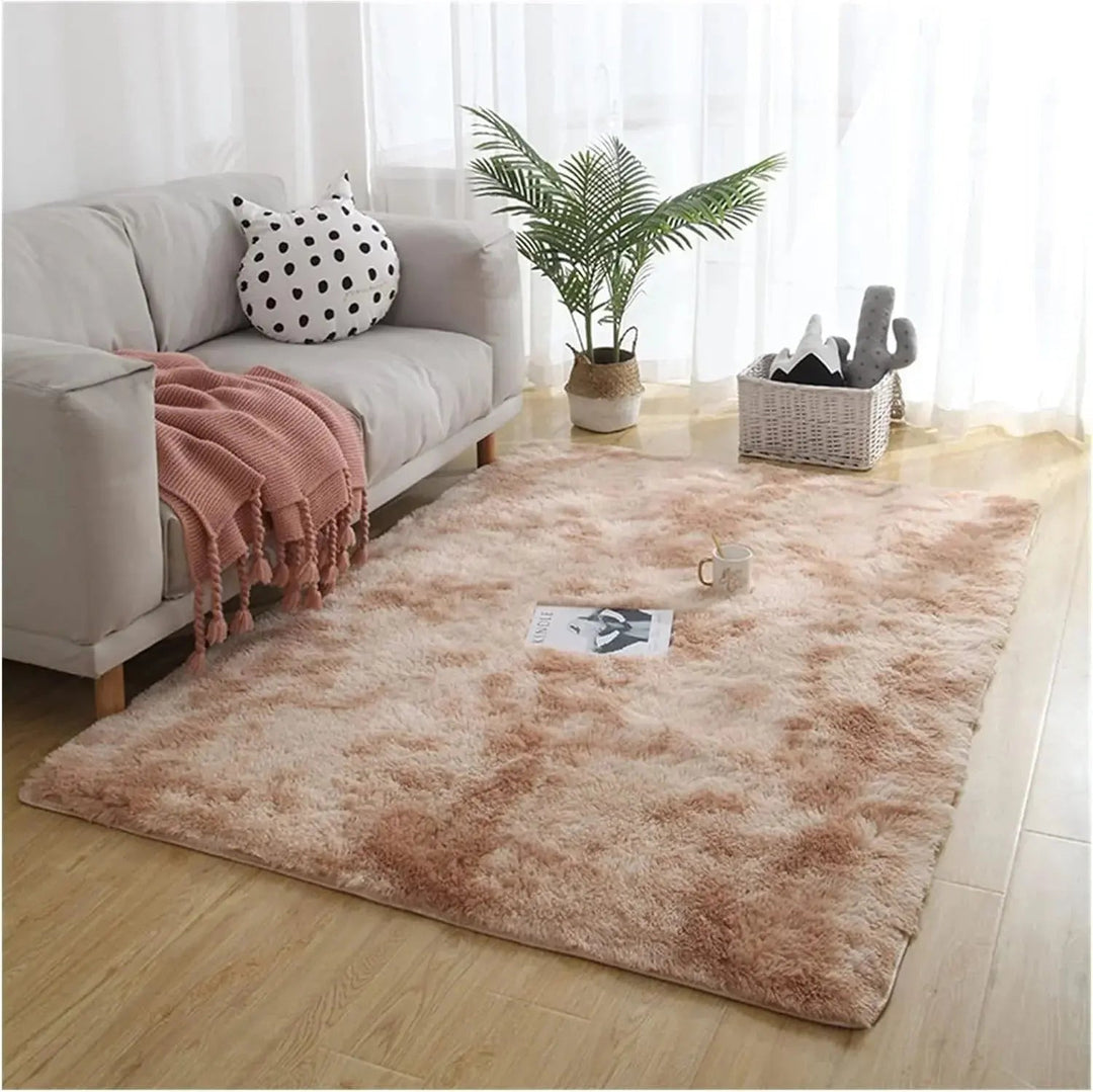 Soft Velvet Tie Dye Rug with Anti-Slip Backing | Plush Colour Underfoot | Rugs