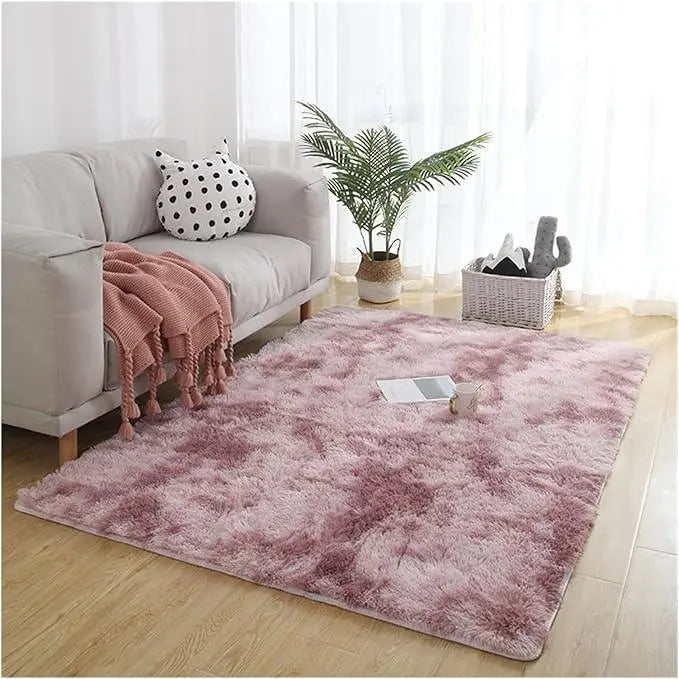 Soft Velvet Tie Dye Rug with Anti-Slip Backing | Plush Colour Underfoot | Rugs