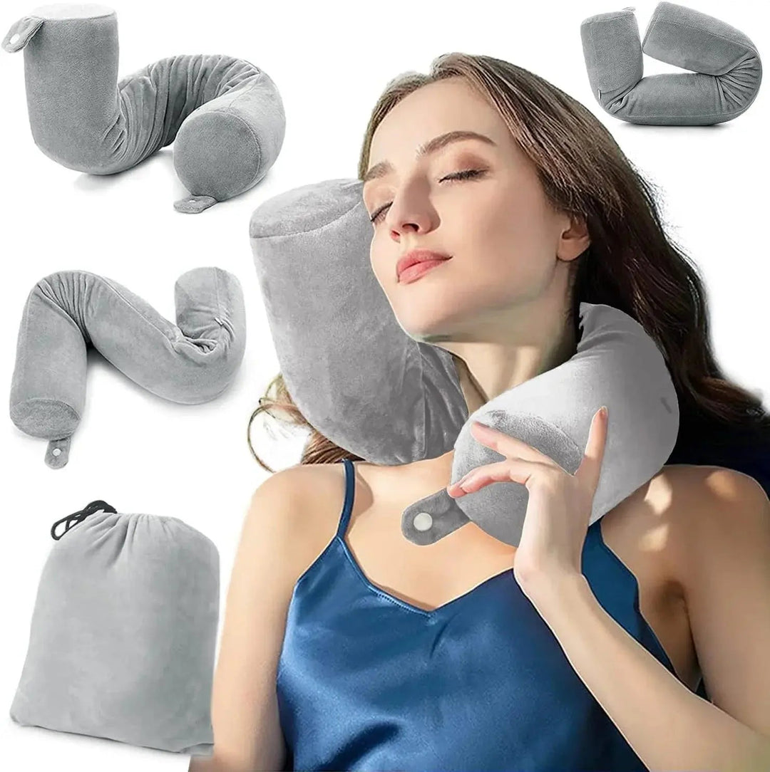 Bendable U-Shaped Memory Foam Travel Pillow | Flexible Travel Support | Travel Pillows