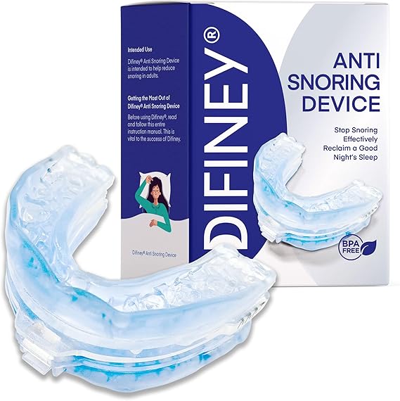 Adjustable Anti-Snoring Mouthpiece that Gently Moves the Lower Jaw Forward | Jaw-Positioning Mouthpiece for Nights | Anti-Snoring Aids