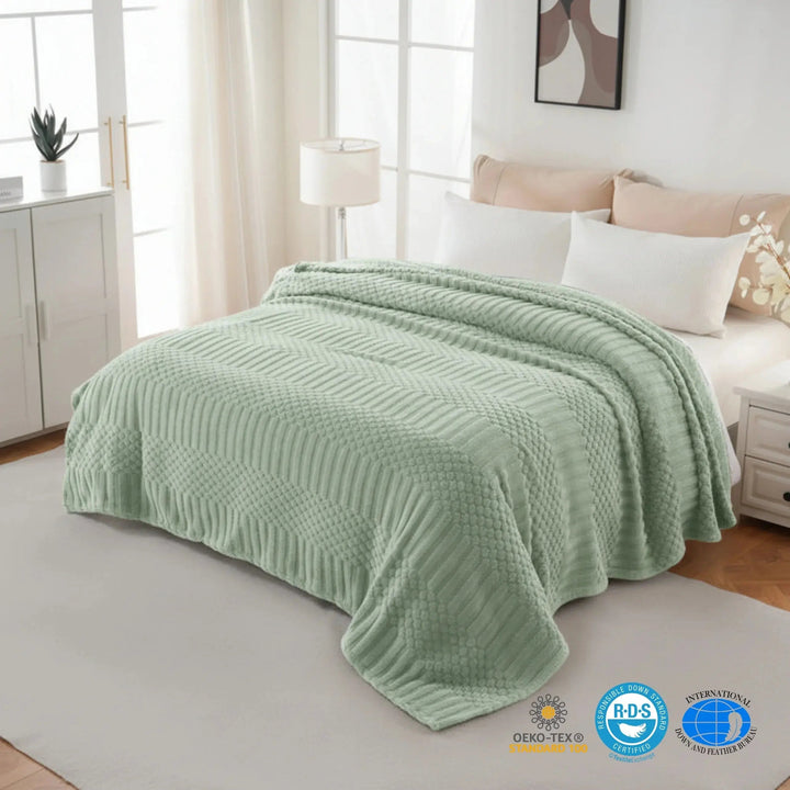 Soft Fleece Throw Blanket for Sofa, Couch and Bed | Plush Warmth for Every Room | Throw Blankets