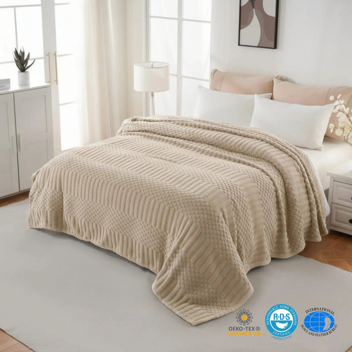 Soft Fleece Throw Blanket for Sofa, Couch and Bed | Plush Warmth for Every Room | Throw Blankets