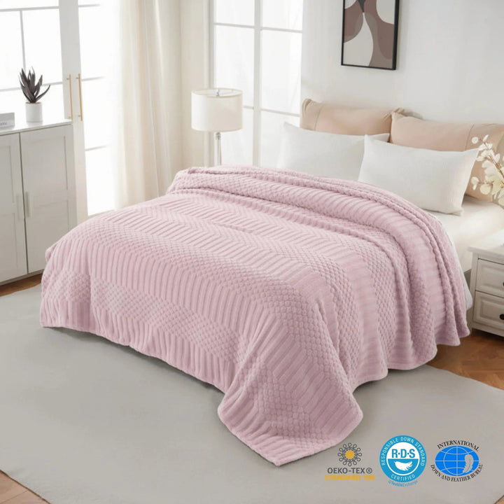 Soft Fleece Throw Blanket for Sofa, Couch and Bed | Plush Warmth for Every Room | Throw Blankets