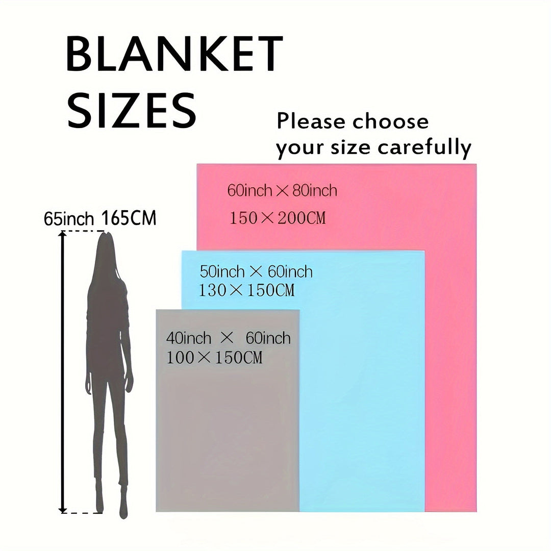 Soft Flannel Fleece Throw Blanket with Playful Character Design in Three Sizes | Snug Flannel Fleece for Couch or Bed | Throw Blankets