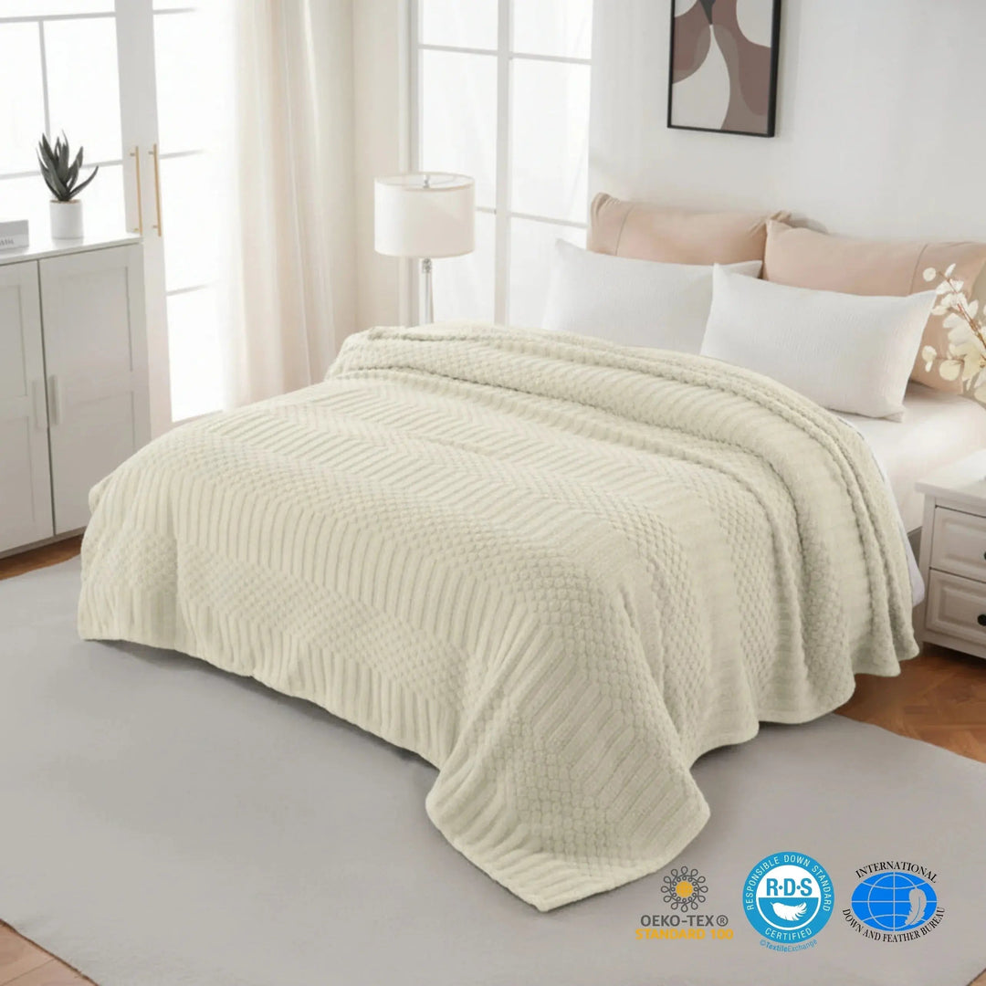 Soft Fleece Throw Blanket for Sofa, Couch and Bed | Plush Warmth for Every Room | Throw Blankets