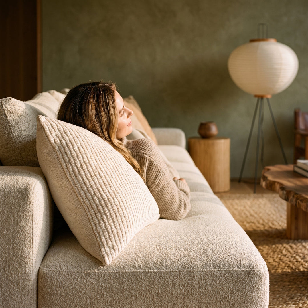Richly Textured Cushion Cover That Slips Over Your Existing Insert | Instant Sofa Refresh, Same Cushions | Cushion Covers